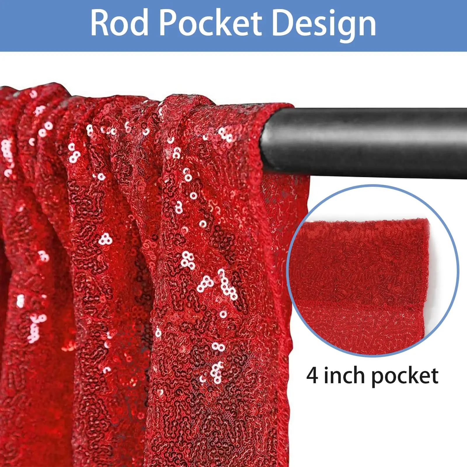 

Gold Sequin Backdrop Curtains Panels, Photography Backdrop Glitter Curtains Fabric Background for Christmas Wedding Party Decor
