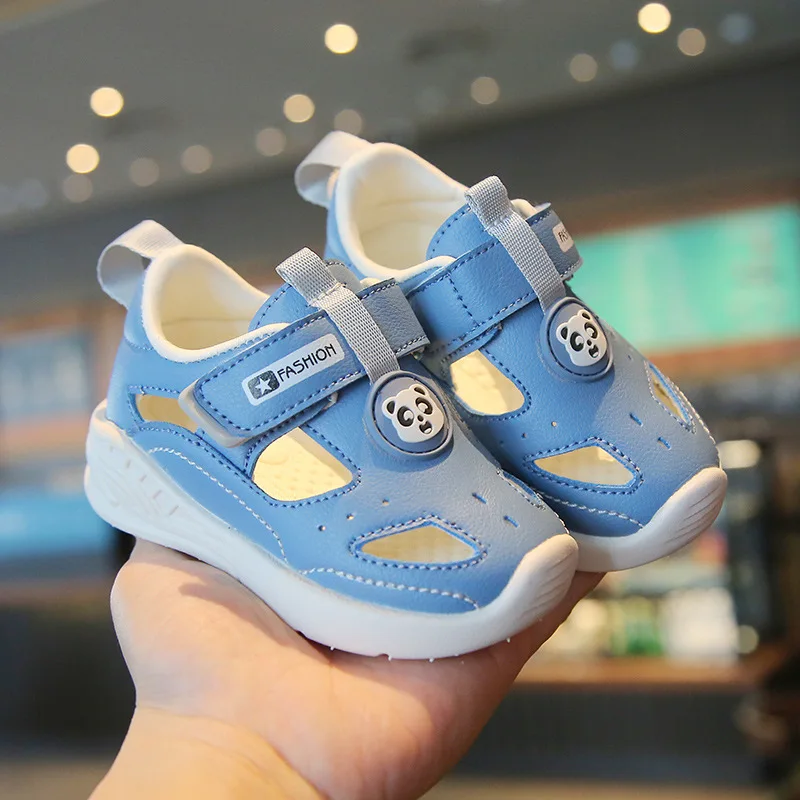 2024 Lente Nieuwe Baby Peuter Sleutelschoenen Baby Boy Coolname Sneaker Zachte Bodem Baby Meisje Sandalen Generatie Haar