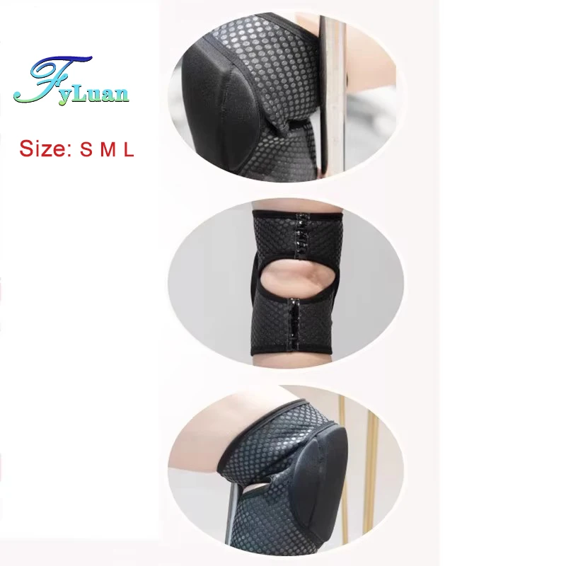스틸 튜브 댄스 무릎 보호대 실리콘 코팅 미끄럼 방지 보호 충돌 방지 낙상 방지 두꺼운 패드 댄싱 무릎 보호대