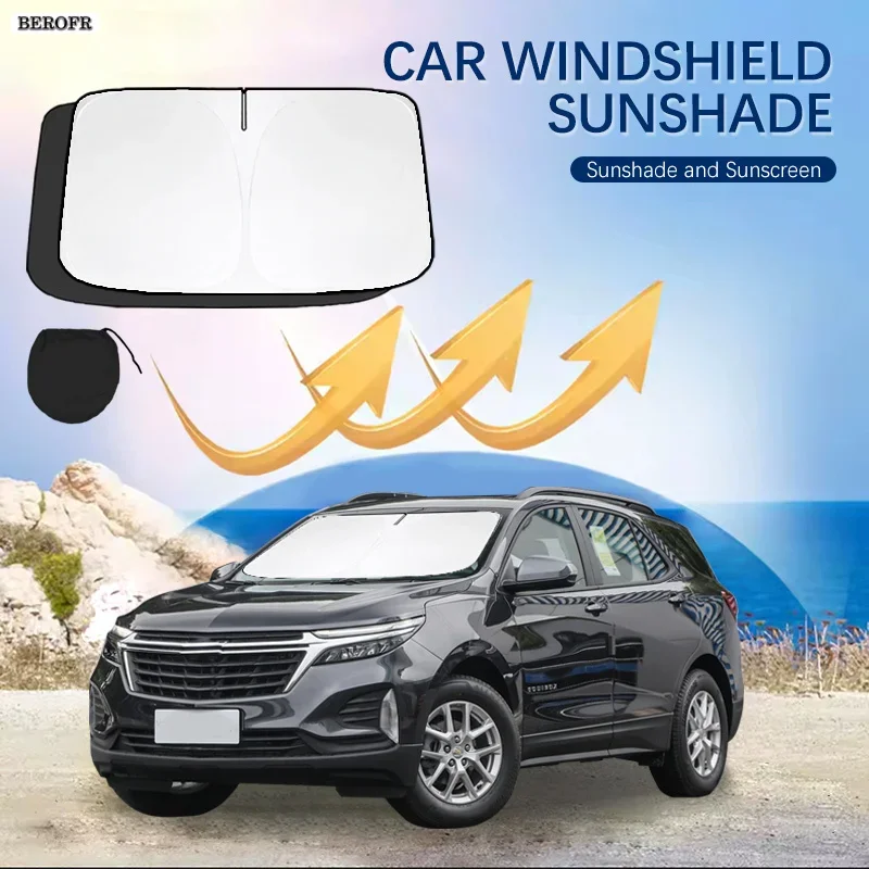 Car Windshield Sun Shade Covers Front Window Sunscreen UV Parasol For Chevrolet Equinox EV Equinox Summer Car Accessories