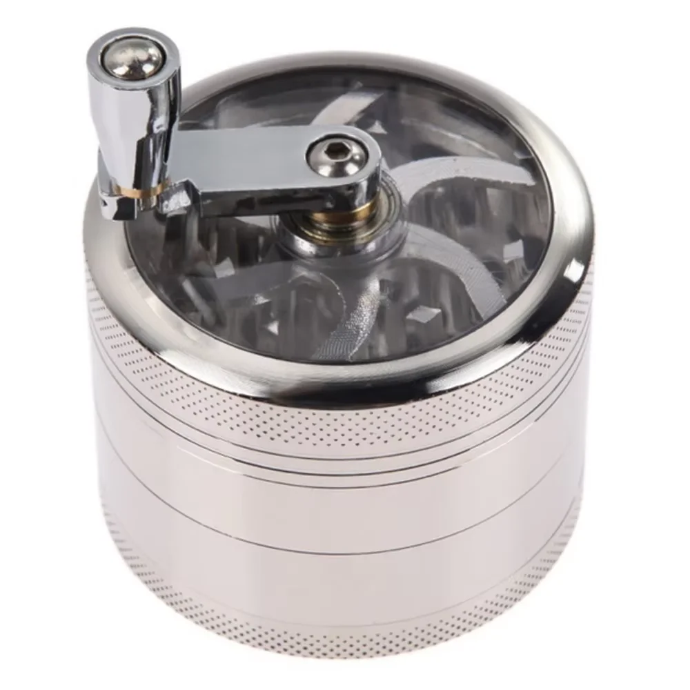 1 قطعة كرنك اليد مطحنة التبغ عجلة السيارة حافة الشكل الإبداعية دليل العشبية قسط كسارة التبغ مع أسنان الماس الحادة