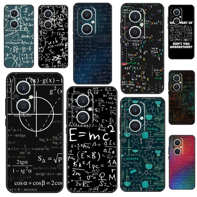 العلوم الرياضيات الفيزياء الصيغ جراب هاتف ل ممن لهم رينو 12 12F 13 13F 11 8T 7 8 10 برو ممن لهم البحث X8 X6 برو X3 X5 لايت غطاء #1