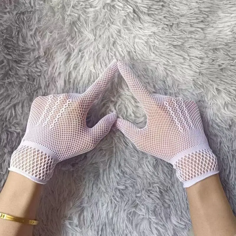 Gants en filet de pêche en dentelle à haute élasticité, élégants et Sexy, maille ajourée, respirant, étiquette de danse, chaussettes fines à la mode