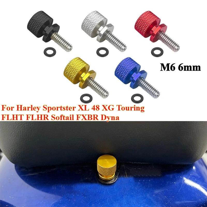 

1PCS M6 6mm CNC Quick Release Motorcycle Seat Bolt Rear Fender Mount Nut for Harley Sportster XL48 XG FLHT FLHR Softail FXBR