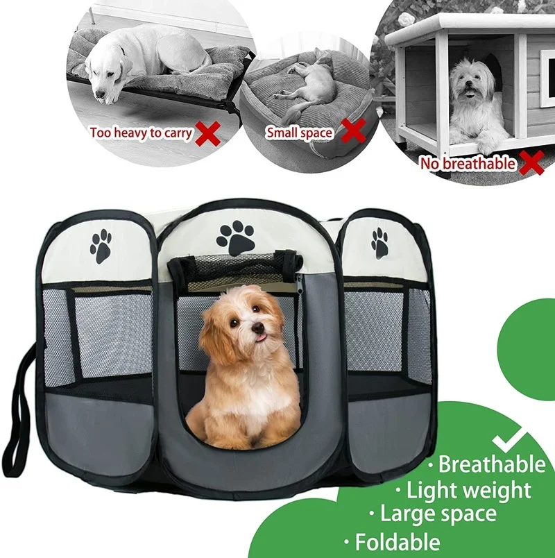 

lightweight Puppy Pet Playpen for Medium Dogs Portable Oxford Cat Playpens Indoor Fence Foldable Doggie Play Pen Dog Fences