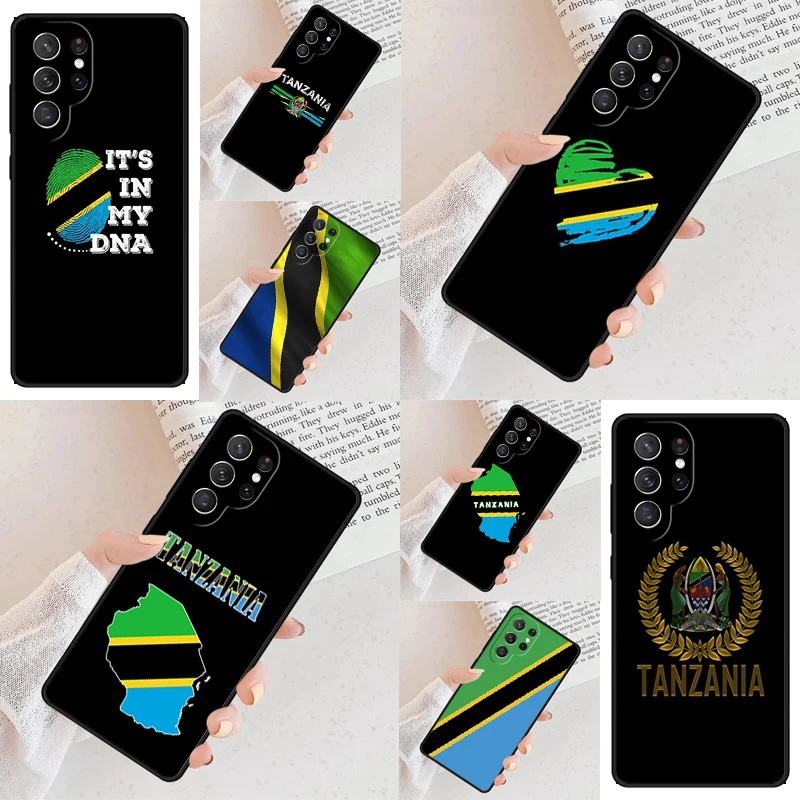 Tanzania Flag Coat Of Arms Phone Case For Samsung Galaxy S24 S23 S22 S21 Ultra S10 Note 10 Pro S20 Plus FE S9 S8 Cover