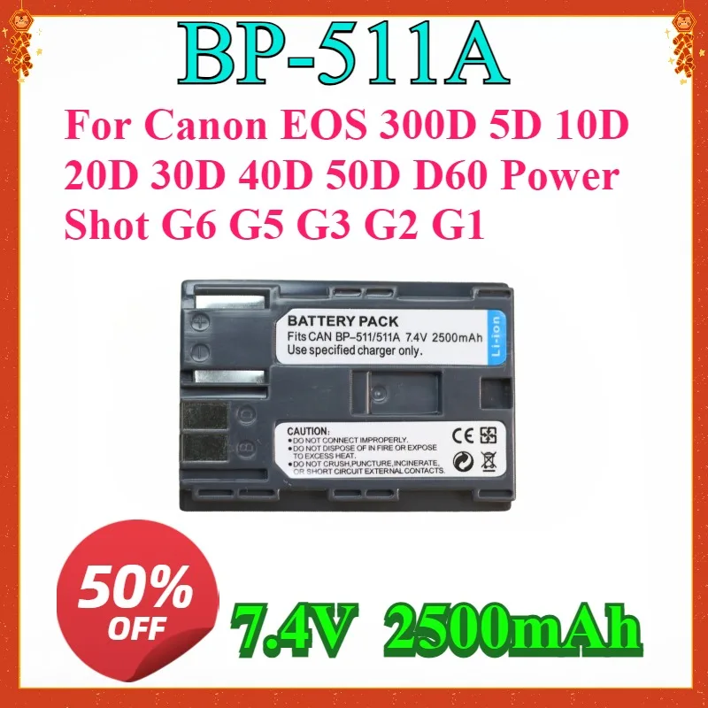 

BP-511A BP-511 BP511 BP511A BP 511 511A Battery Charger For Canon EOS 300D 5D 10D 20D 30D 40D 50D D60 PowerShot G6 G5 G3 G2 G1
