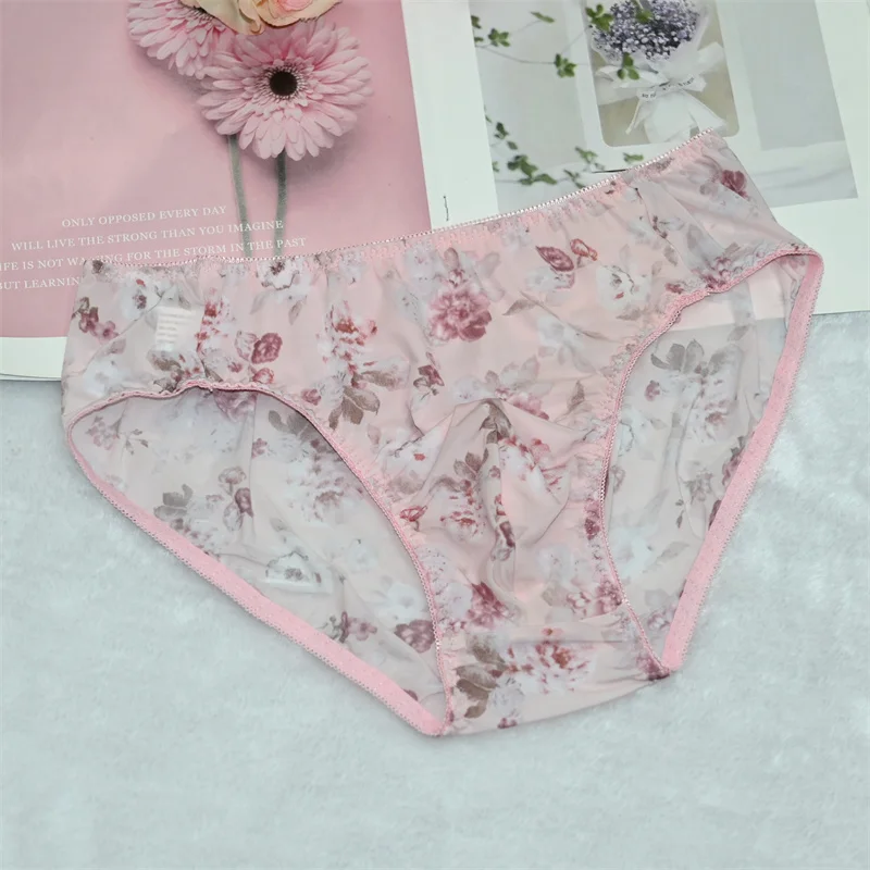 Mens Sissy Pouch Panties Lace Transparent  BriefsU Convex See-Through Lingerie Gays Imitates Ultra-Thin Underpants menunderwear