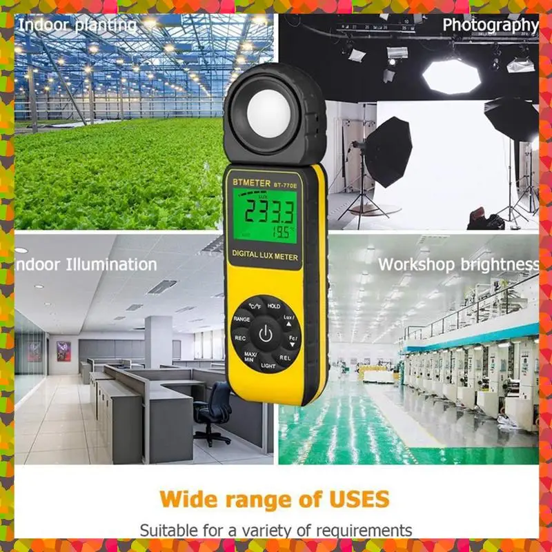 

Promotion! Accurate Light Measurement With BT-881E Digital Lux Meter, Handheld Device, 1 - 300,000Lux, Includes LCD Display