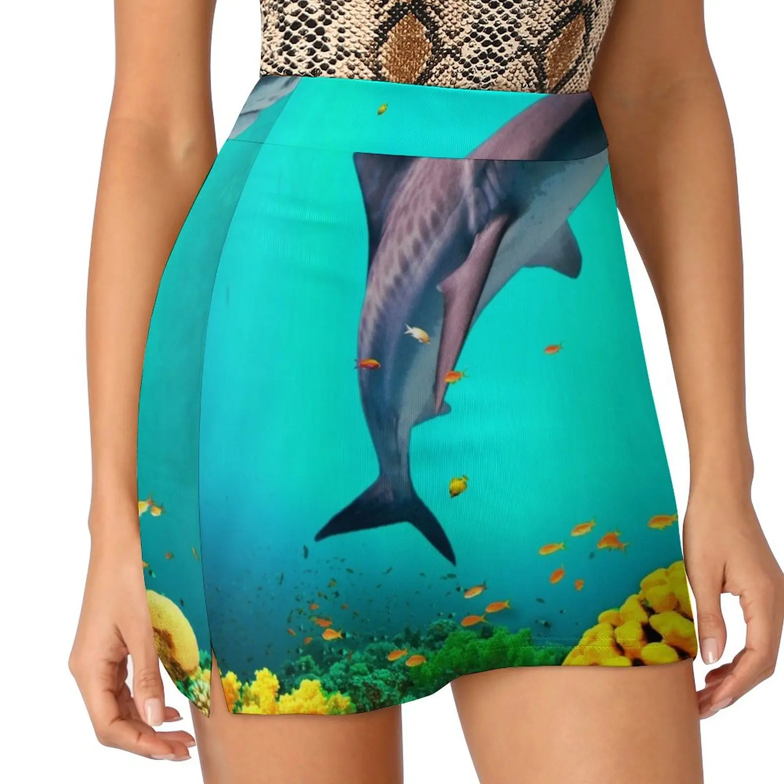 

wonderful Shark Mini Skirt women's stylish skirts Short skirt woman Summer women's clothing