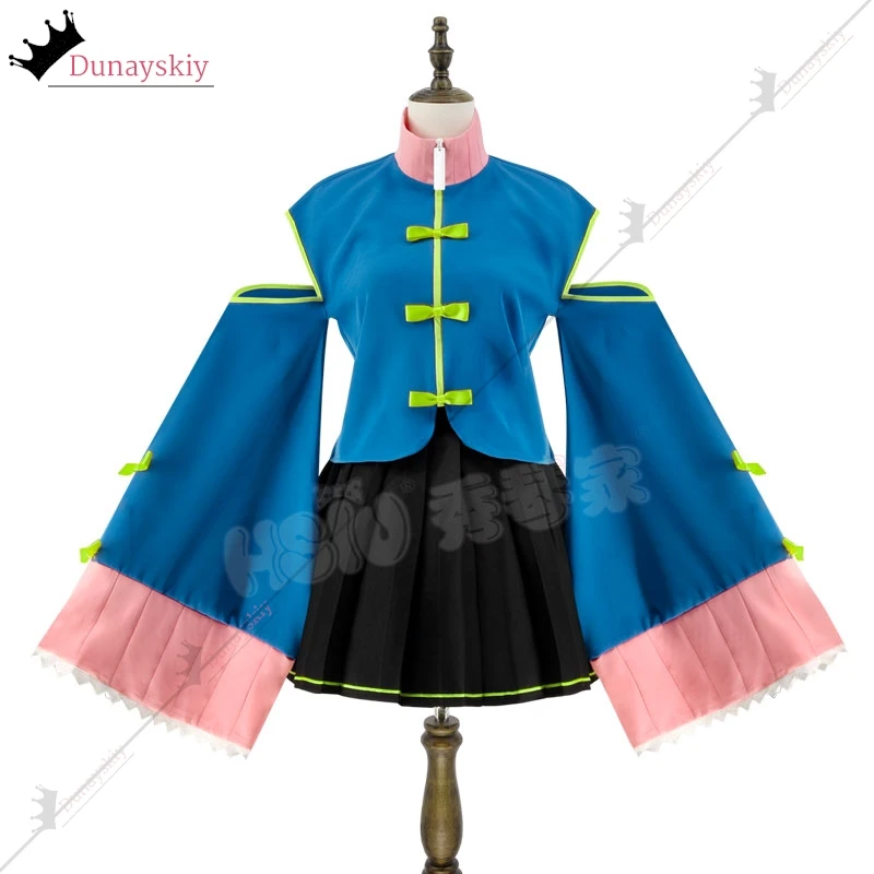 Anime Vtuber Luo Tianyi Cosplay Costume Luo Tianyi Armed Girls Uniform Women's Dresses Halloween Role-play Outfits Wig Prop Suit