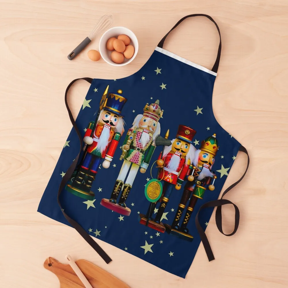 Holiday nutcrackers and cozying up by the fire. Apron Customizable Woman Home Supplies For Hairdresser Men'ss Apron