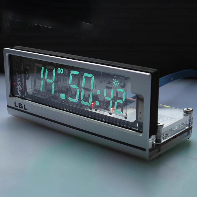 VFD Alarm Clocks Fluorescent Display WiFi Clock Modern Creativity Bedside Table Clocks Minimalist Artistic Desk Decorations