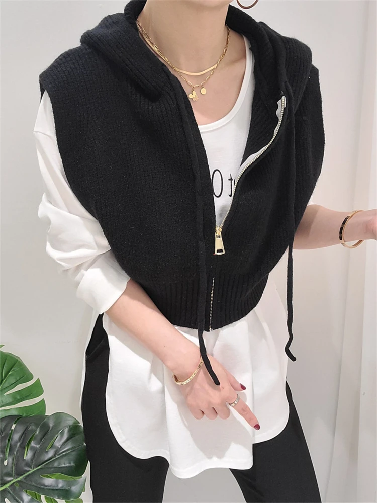 Winter Women Knitted Vest Sweater Oversize Girls Sweater Woman Cashmere Tops Sleeveless Tank Pullover Fall Maxi Vintage Y2k