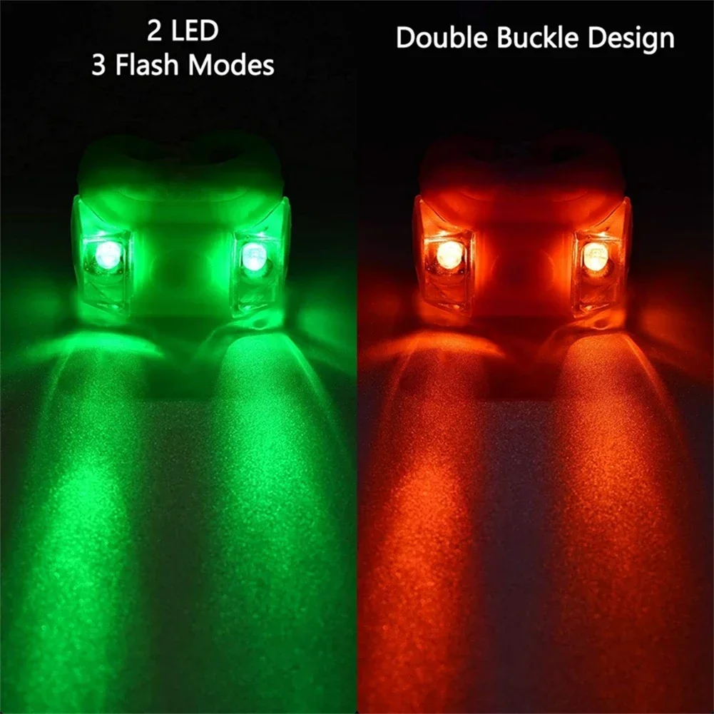 4Pcs LED Boat Navigation Light For Boat Yacht Motorboat Bike Hunting Night Marine Boat Lights Waterproof Signal Warning Light