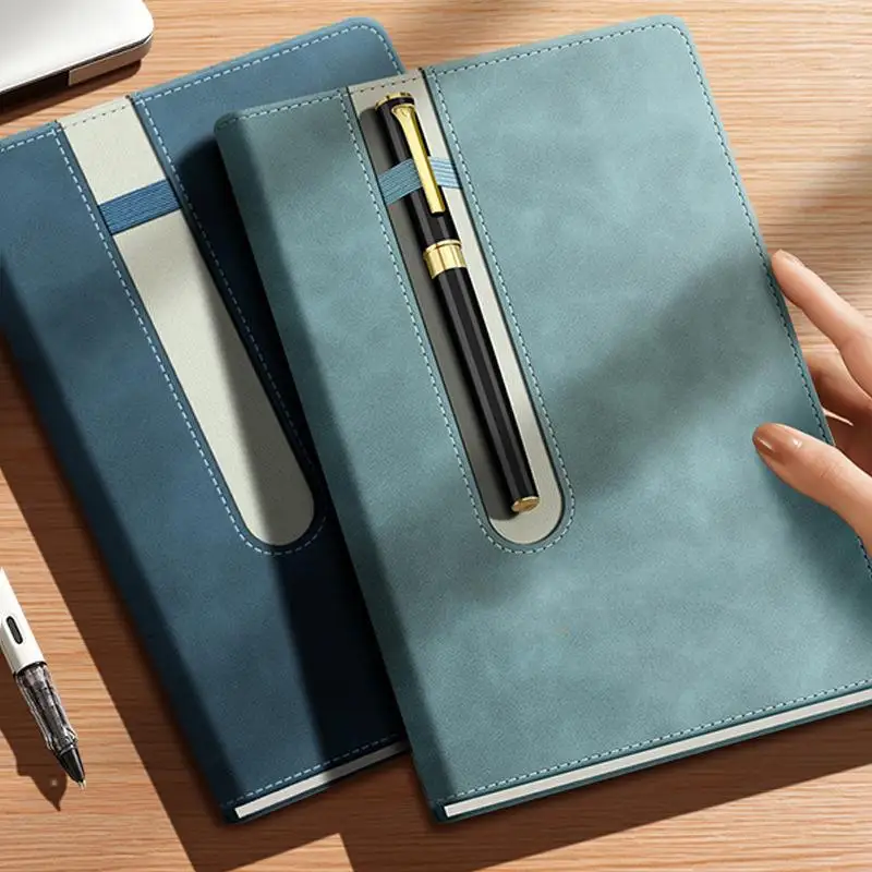 A5 B5 Notebook PU Leather Notebook With Pen Holder Loop Thickened Suitable Journal For Work, Diary And Business