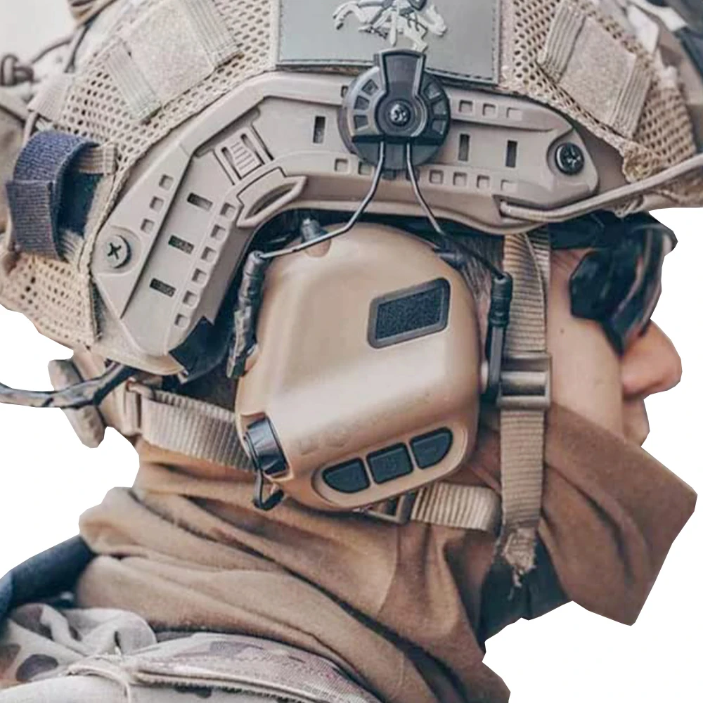 EARMOR M32 سماعة إلغاء الضوضاء للاتصالات الإلكترونية، NRR 22، مقاومة للماء IPX-5 غطاء للأذنين لحماية السمع والصيد في الهواء الطلق