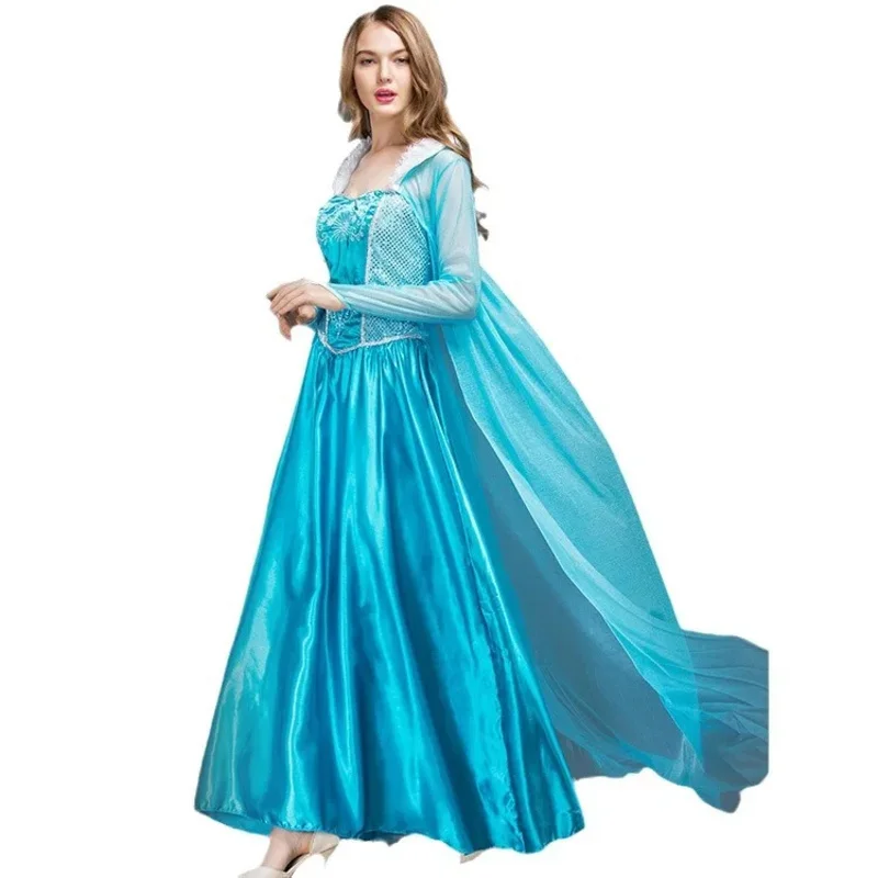 RT01 Snow Elsa Principessa Elsa Abito Adulto Europeo e Americano Halloween Costumi di Scena Cosplay * JK2