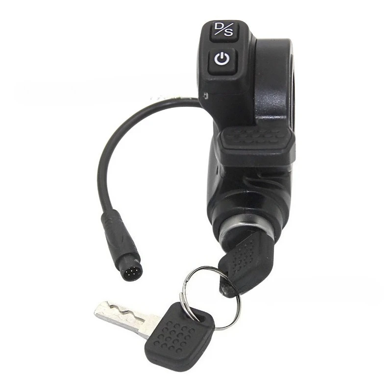 Dual Drive Throttle with Ignition Lock for Kukirin G2 Master Scooter, Thumb Accelerator Switch, Handlebar Replacement Part