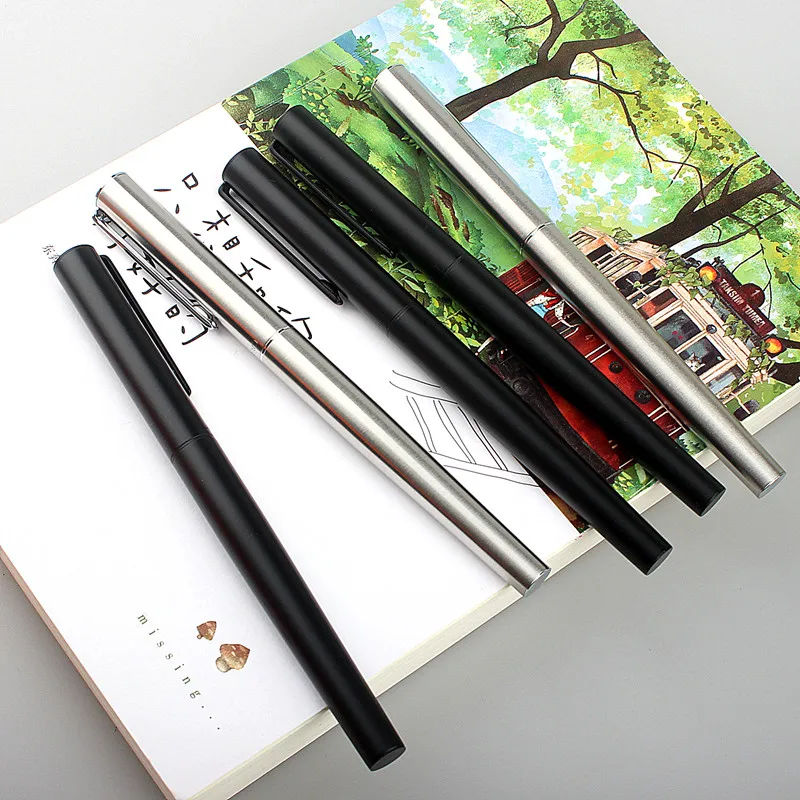 High Quality JINHAO 35 Fountain Pen stainless steel Frosted black nib Stationery Office School Supplies