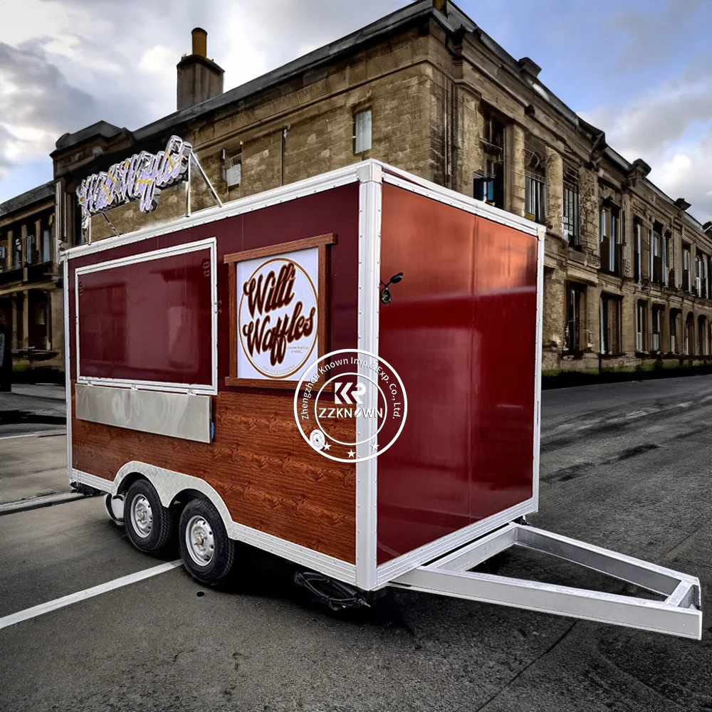 

Mobile Fully Equipped USA Sandards Hotdog Food Trailer Carts Snack Machines Food Truck Food Shop For Sale