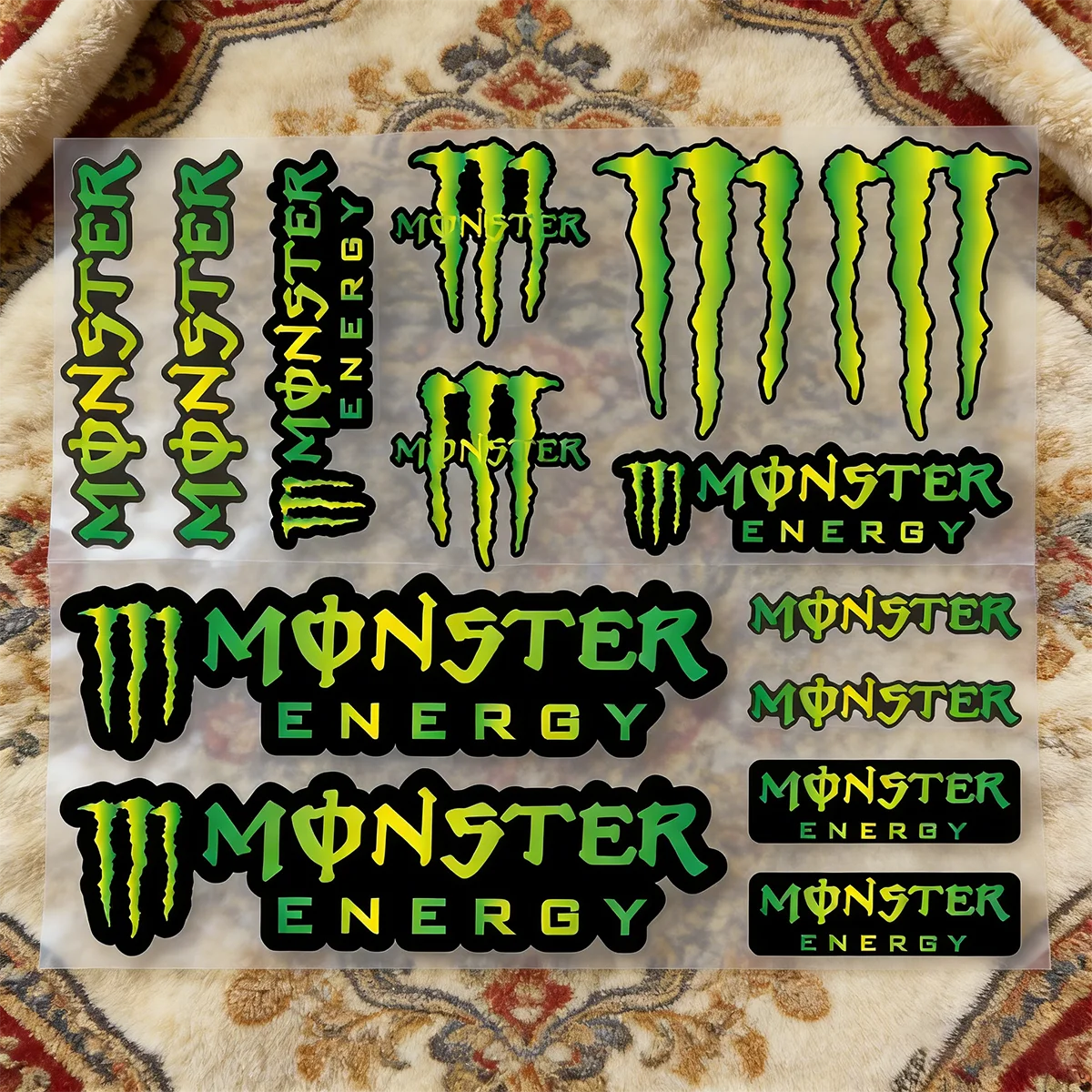 Calcomanías reflectantes multiaplicación - Kit de pegatinas Monster Energy para casco, coche, motocicleta - Para Suzuki Yamaha Honda Kawasaki