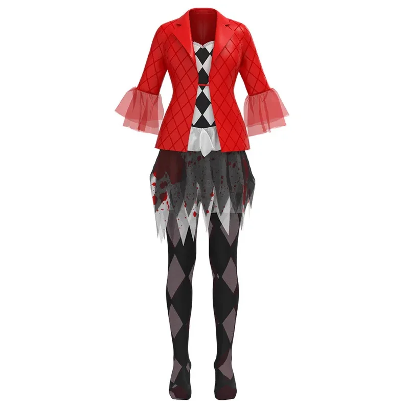 

Хэллоуин Джокер 2 фильм Cos уродливый Харли Квинн косплей сценическая одежда карнавальный костюм для вечеринки fy1;