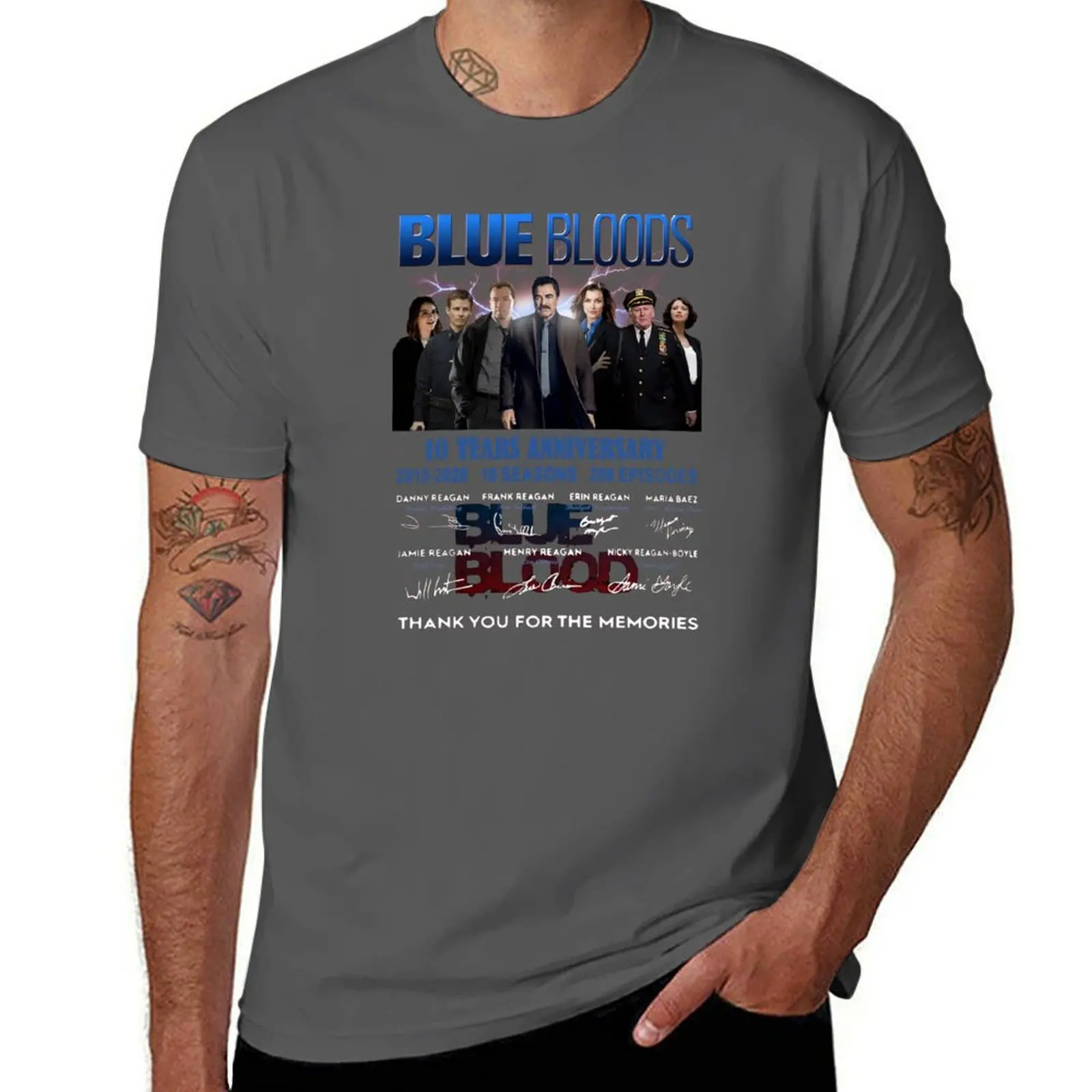 

Blue Bloods 10 Years Anniversary All cast Signed Thank You for The Memories T-Shirt g man t shirts for men T-Shirt