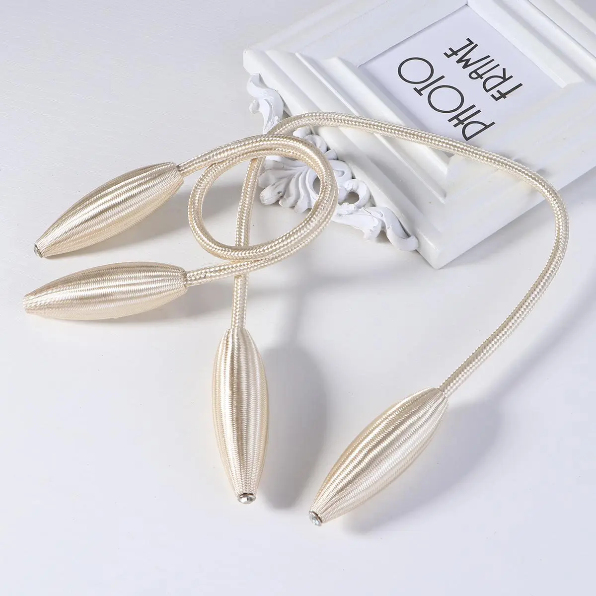 

2pc Curtain Tiebacks Shaped Metal Decorative Rope Drapery Holdbacks Simple Elegant For Living Room