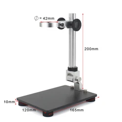 Support Universal Adjustable Microscope Holder Magnifier Stand Bracket Aluminum Alloy Desktop Endoscope Digital 1.4 To 1.6nch