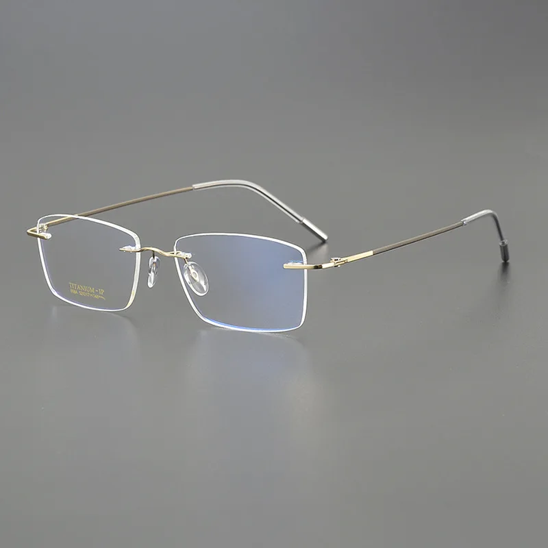 

Fashion Design Top Quality Square Titanium Glasses Frame for Men Women Exquisite Optical Myopia Prescription Retro Eyewear