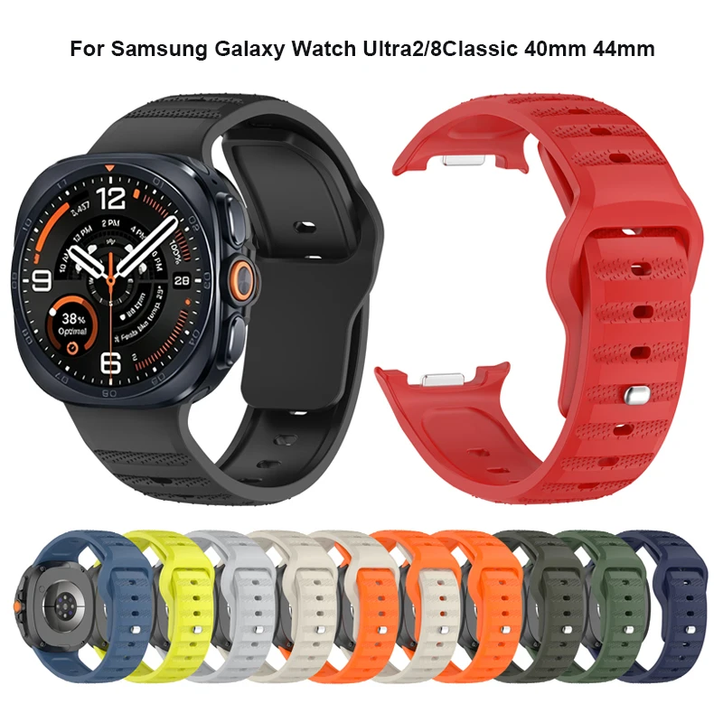 Sports Silicone Strap For Samsung Galaxy Watch Ultra2 Breathable Wristband For Galaxy Watch 8 Classic/9 8 40mm 44mm Accessories