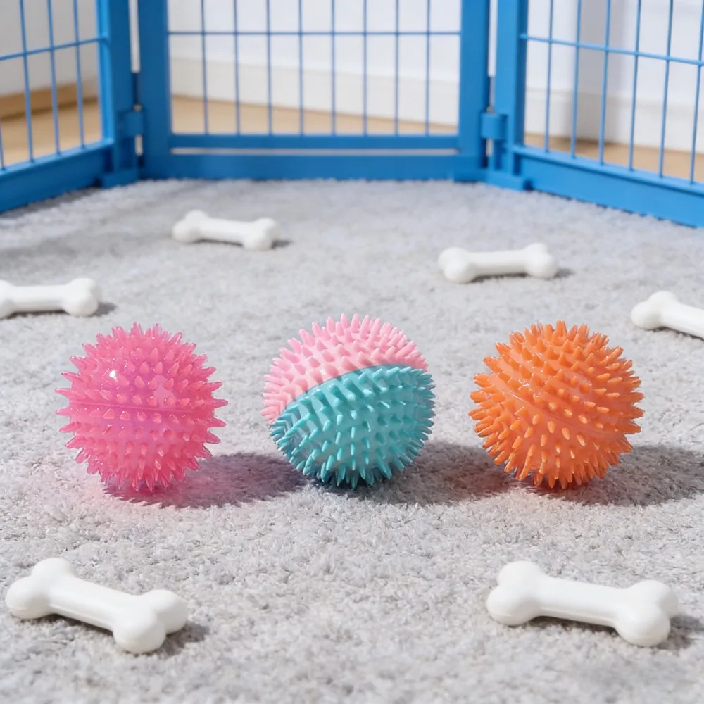 Squeaky Textured Dog Chew Ball Thickened Durable Interactive Toy