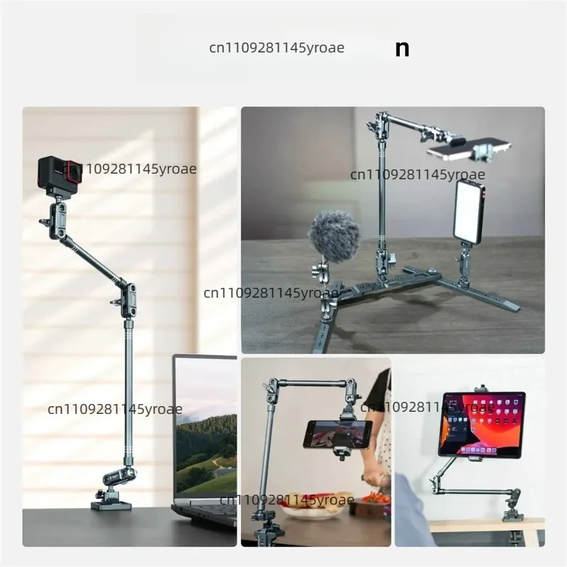 Aluminum Desktop Overhead Tripod Stand 1/4‑Inch Interface For Photography Video Live Streaming Hardware Component