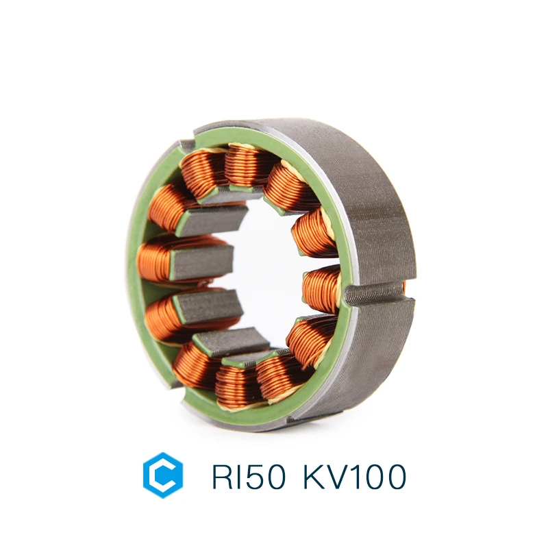 RI50 KV100 high slot fill factor frameless DC motor is applied to exoskeleton, collaborative robotic arm with structural designs