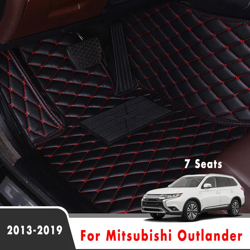 

For Mitsubishi Outlander 2018 2017 2016 2015 2014 2013 (7 Seats) Car Floor Mats Custom Interior Carpets Automotive Vehicles Rugs