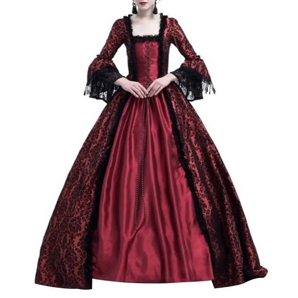 Vintage Medieval Long Dresses Renaissance Victorian Gothic Dress Maxi Ball Gown Dress Party Palaces Party Cosplay Costume S-5XL