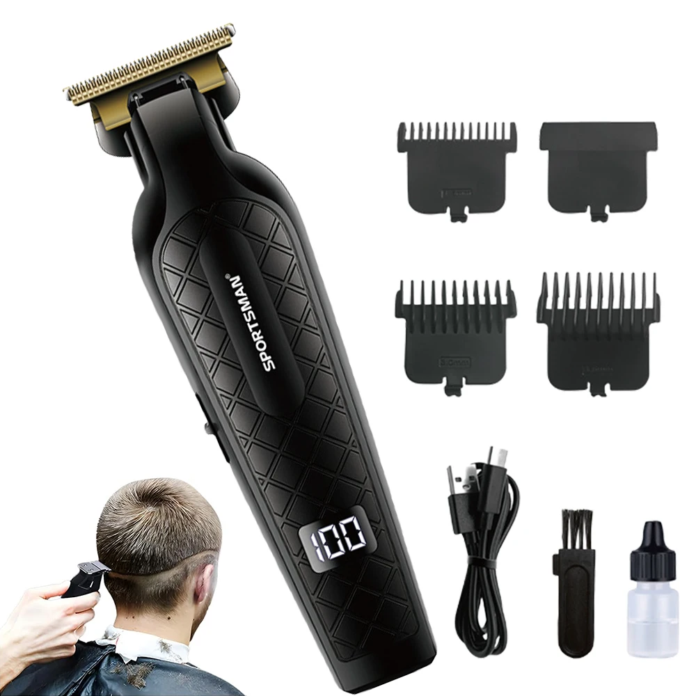 Professional Hair Trimmer Adjustable Electric Cordless Hair Clipper, for Men Haircut Machine Complete Grooming Kit Led Display