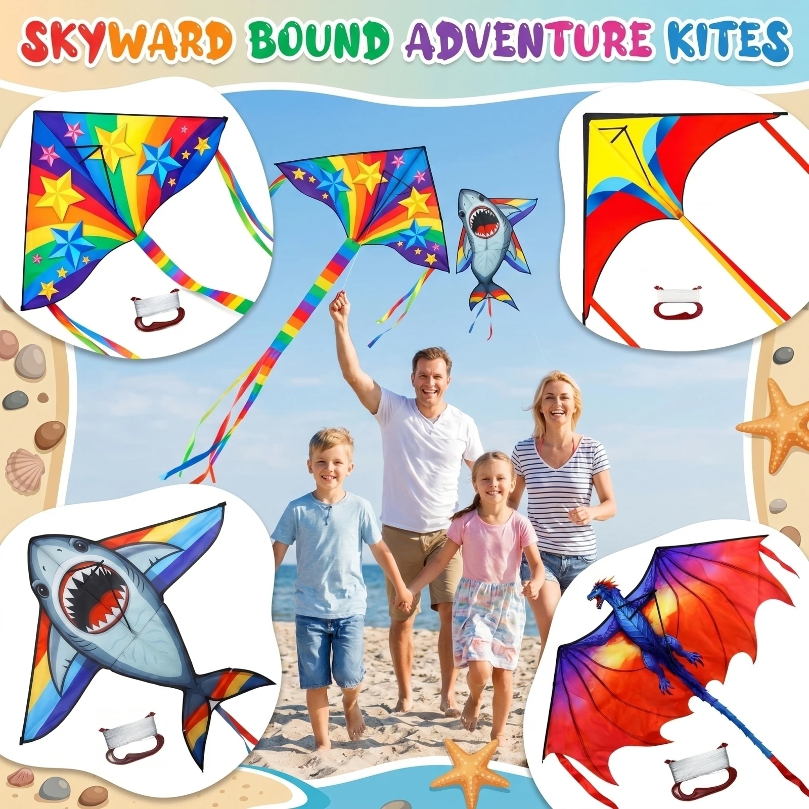 

Dragon Kite Large Outdoor Kite with Long Tail Easy Fly Colorful Kids and Adults Toy for Beach Park and Backyard