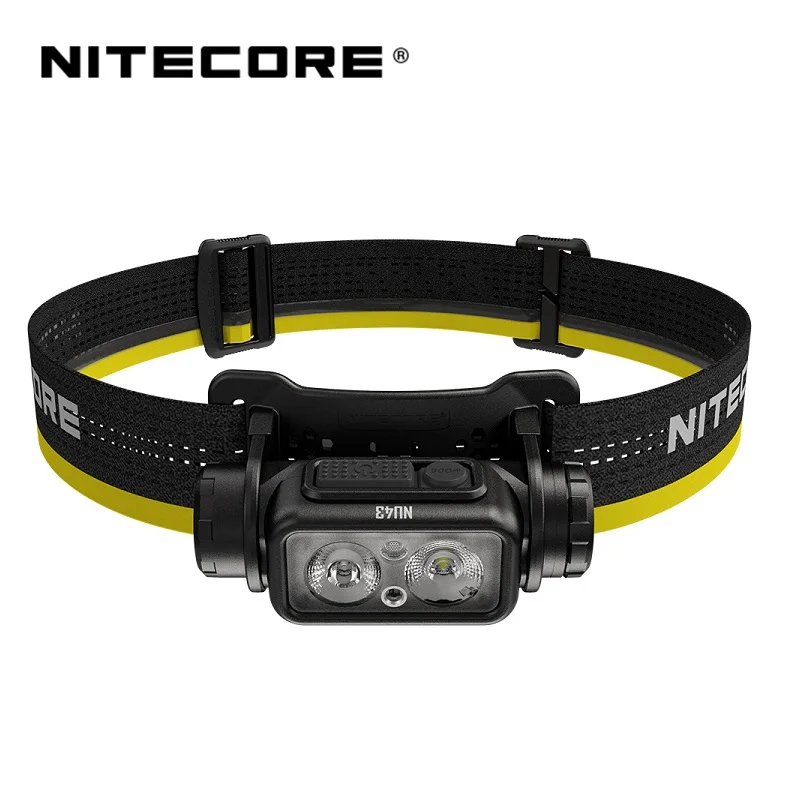 NITECORE NU43 1400 Lumens Lightweight USB-C Rechargeable Headlamp Built-in 3400mAh Li-ion Battery