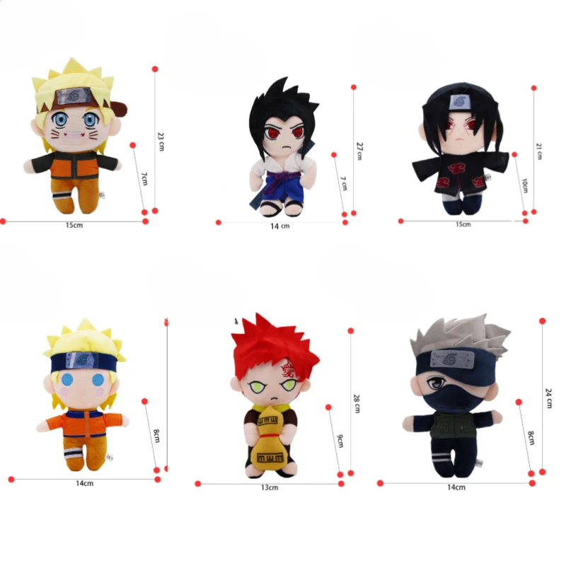 

NARUTO Uzumaki Naruto Hatake Kakashi Plush Toys Classic Japanese Anime Peripherals Stuffed Doll Car Accessories Decoration Gifts