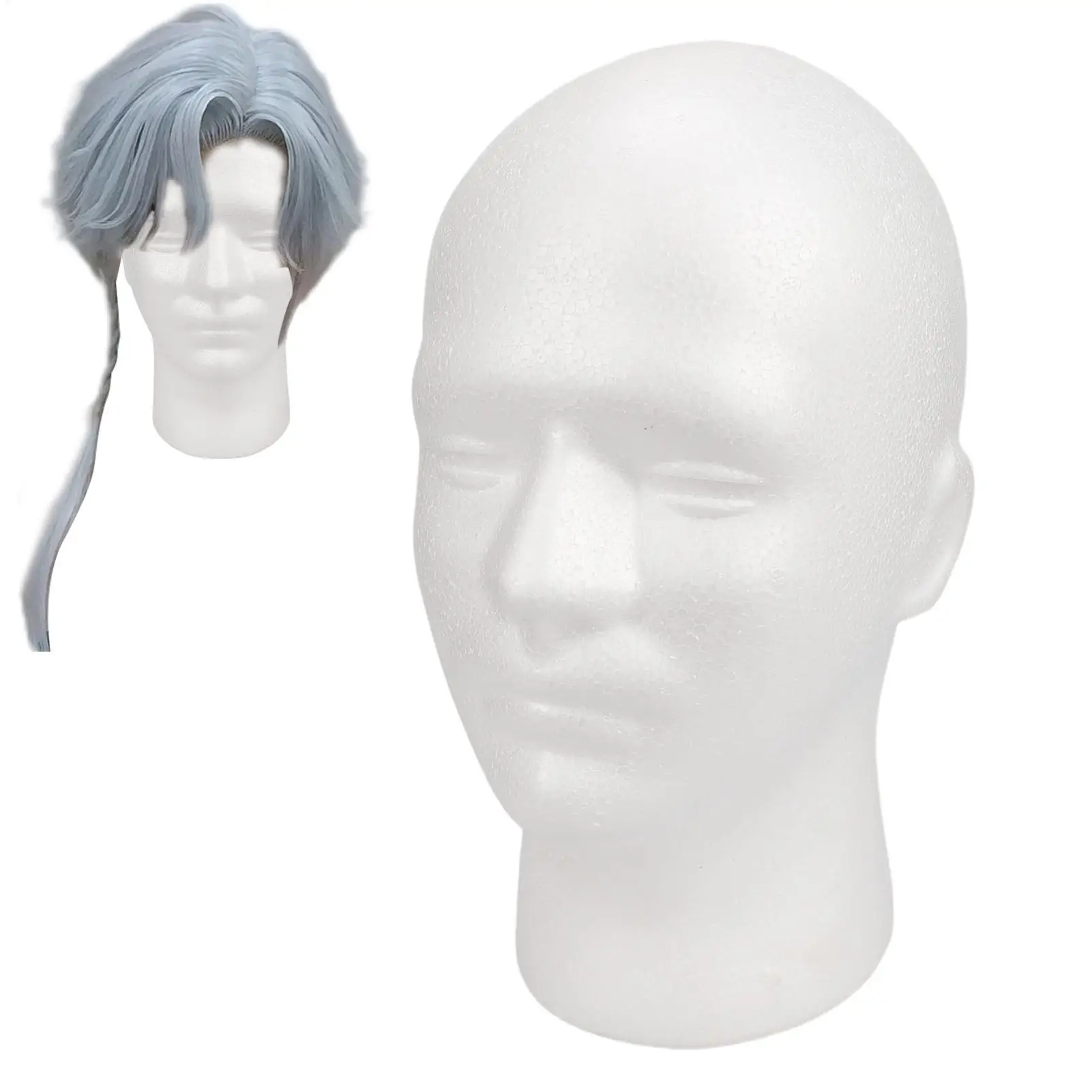 Hermoso molde de cabeza de maniquí masculino, soporte portátil de espuma para pelucas, soporte para gorros de peluca, accesorio para el cabello para tiendas y salones.