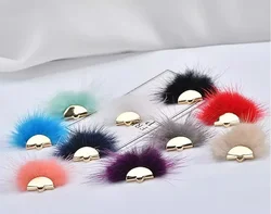 10pcs/lot winter multi colored mink hair pendant earrings pendant material DIY hand made accessories