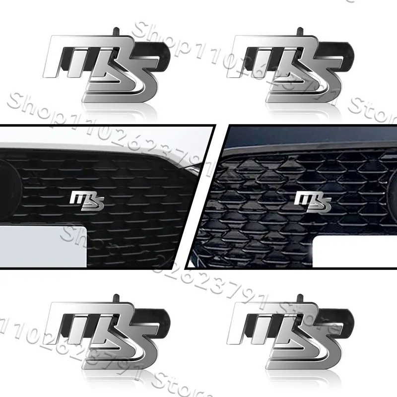 ثلاثية الأبعاد المعادن MS شعار سيارة الجبهة مصبغة شعار شارة لاصقة تزيين لمازدا سرعة مازدا 2 3 5 6 CX-5 CX-7 Axela Atenza #1