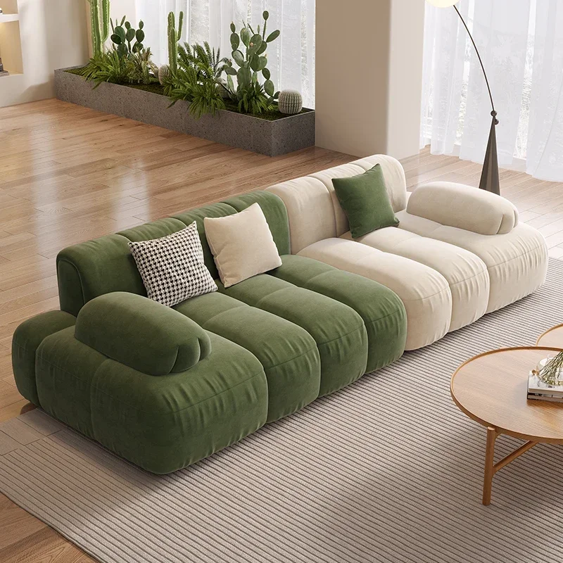 Lounge Comfortable Living Room Sofas Puff Soft Lazy Relaxing Minimalist Sofa Elegant Modern Canape Salon Patio Furniture