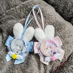 cute Ribbon rabbit ear ita bags decorations，Japanese style hang Decorate，badge Rosette  holder Base Tray