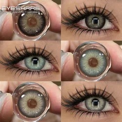 EYESHAE-Lentes de color Natural para los ojos, lentillas azules y grises, lentillas negras, pupilas de colores para los ojos, moda anual, 1 par