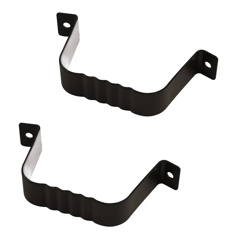 ABYN-Downspout Bracket Kit (Includes Expansion Screws) And Pipe Clamp - Suitable For Outdoor Roof Rainwater Pipe Installation