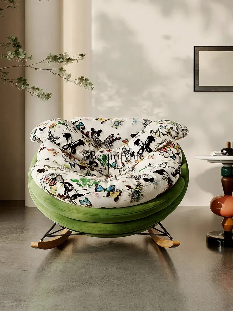 

Butterfly Rocking Chair Modern Light Luxury Lazy Sofa Recumbable Sleeping Single Rocking Chair