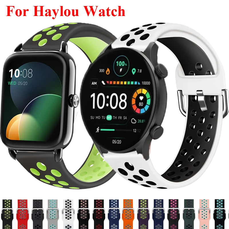 Silicone Band For Haylou Solar Plus RT3 RT2 RT Soft Strap Bracelet For Haylou Watch 2 Pro R8 S8 RS5 RS4 RS3 GST Lite LS05 Correa